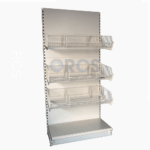 Wandstelling met inhangmanden - RAL9001 (180 x 125 x 47)