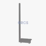 Eindregel voor wandstelling en kopstelling - RAL9006 (210 x 47)
