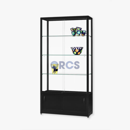 rcs winkelstellingen vitrine H1000 met onderkast zwart