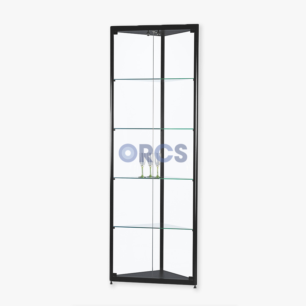 rcs winkelstellingen hoekvitrine met LED verlichting zwart rcs winkelstellingen hoekvitrine met LED verlichting zwart