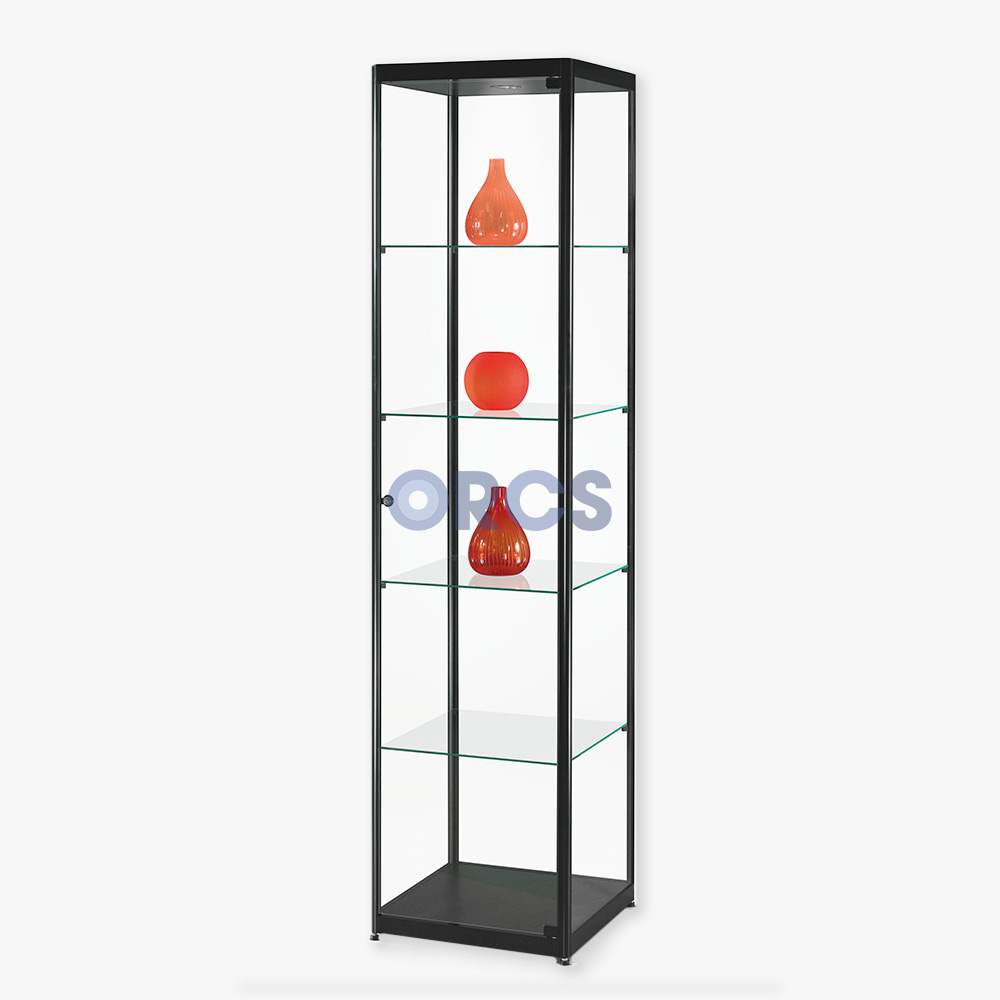 rcs winkelstellingen vitrine rcs h500 zwart met LED verlichting rcs winkelstellingen vitrine rcs h500 zwart met LED verlichting